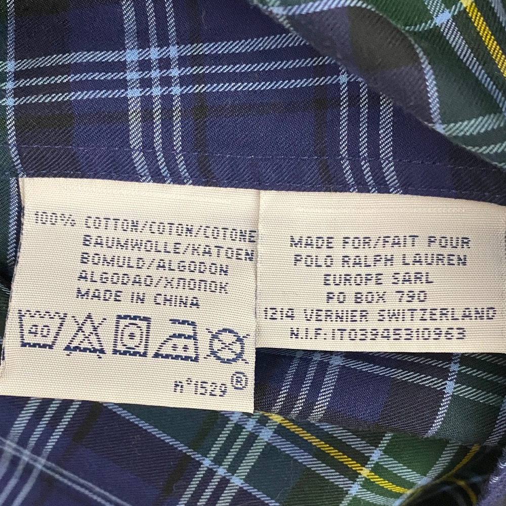 Ralph Lauren Men's Green and Blue Checkered Shirt - Picture 6 of 9